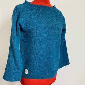 Gansey Blue Jay Sweater Hand knit Small